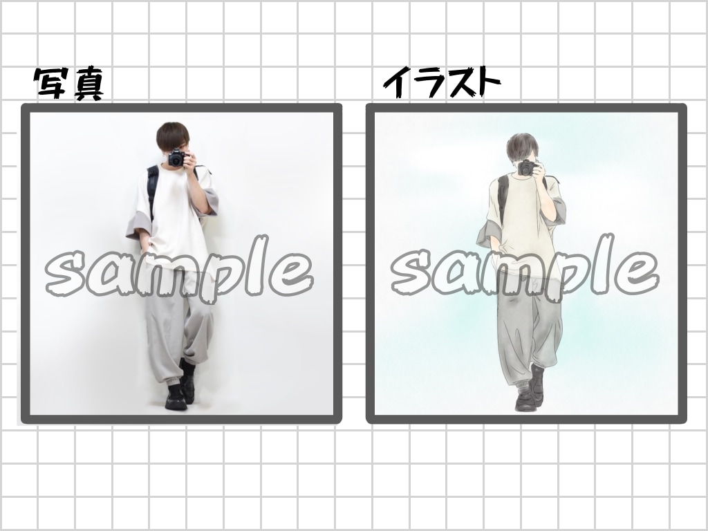 あなたの写真をもとにイラストを描きます さまざまな場面で使いやすいアイコンを提供します！ イメージ3