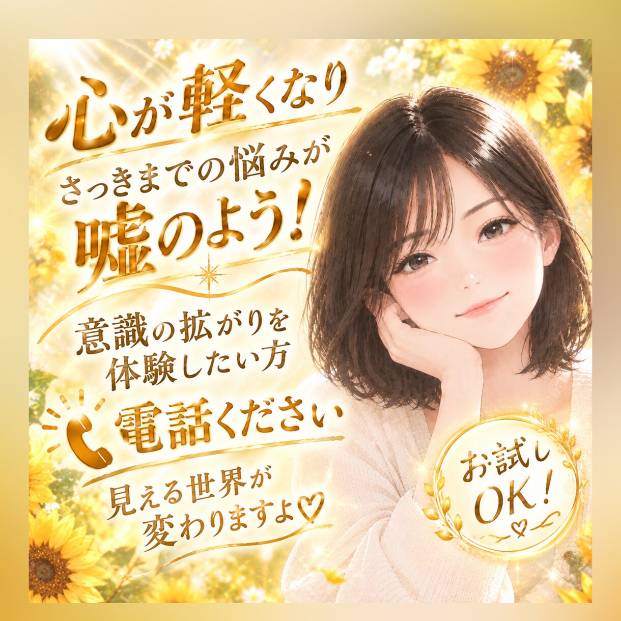 今すぐ心を軽くします 心を軽くしたい時、是非私にお任せください♡ イメージ1