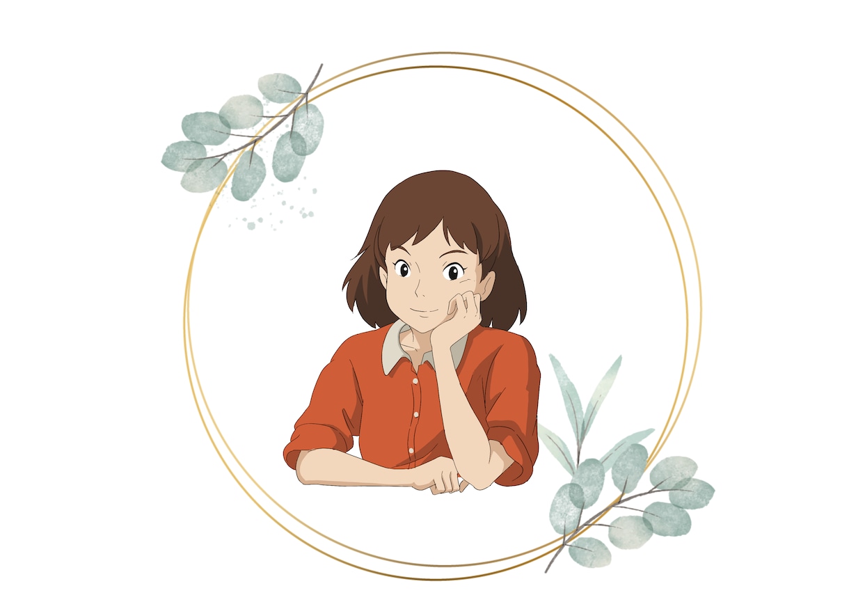 ジブリ風イラスト 似顔絵 ウェルカムボード作ります ご希望のイメージや写真に寄せてキャラクターを作成します イメージ2