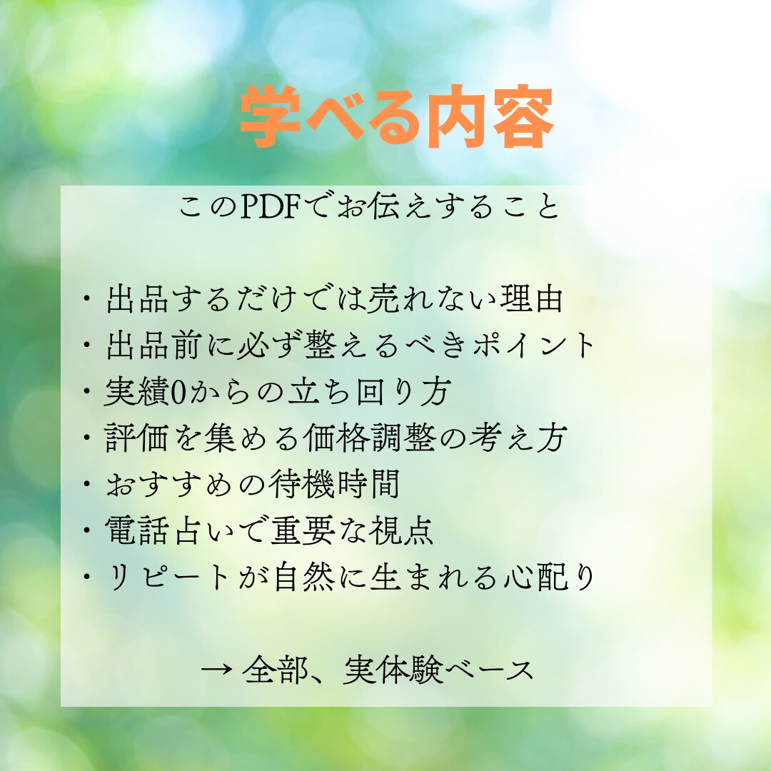 2週間でプラチナランク│実際に行った手順伝授します 電話占いサービスで実際に成果が出たココナラ実践記録PDF イメージ6