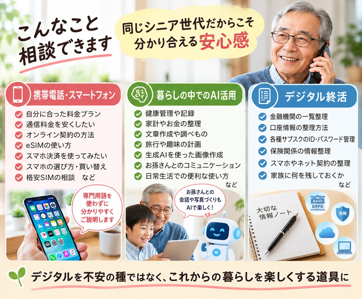 シニアのデジタルライフ応援します シニア世代のデジタル生活かかりつけ医 イメージ2