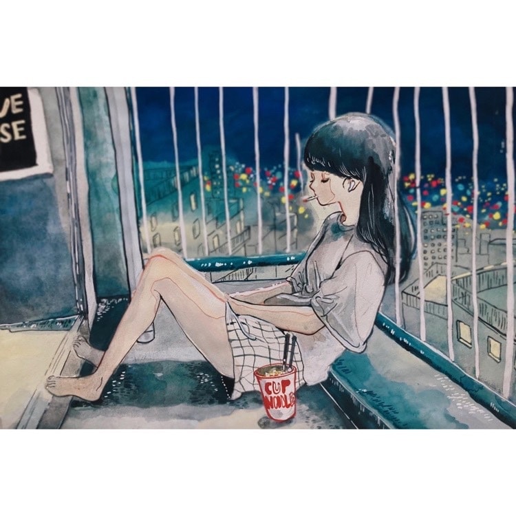 アナログイラストで可愛い女の子描きます その他食べ物や似顔絵も承ります！ イメージ5