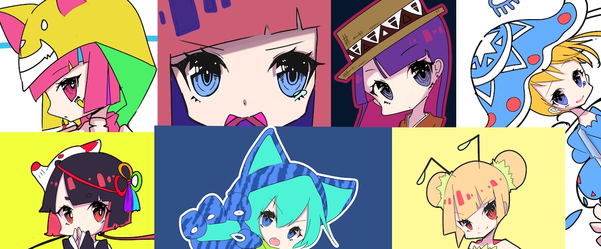 POPなデザインのキャラクターアイコン描きます オリジナリティ溢れるキャラクター達を描きます イメージ2