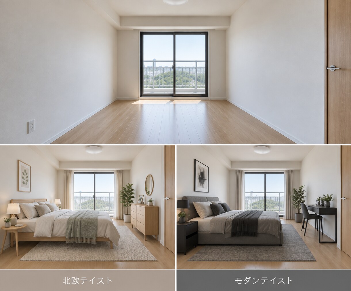 空室写真にCG家具を配置します 不動産物件の空室を暮らしが伝わる写真にします！ イメージ3