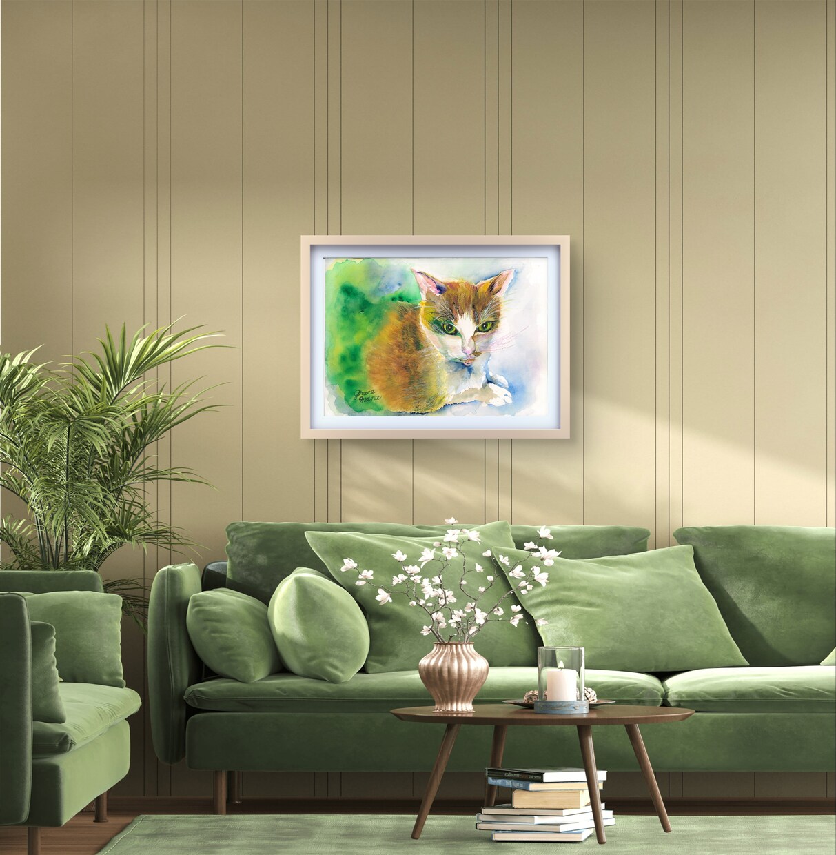 可愛いうちの子猫の絵を透明水彩画で描きます ペットの似顔絵・肖像画オーダー『まなペットアート』横浜・東京 イメージ2