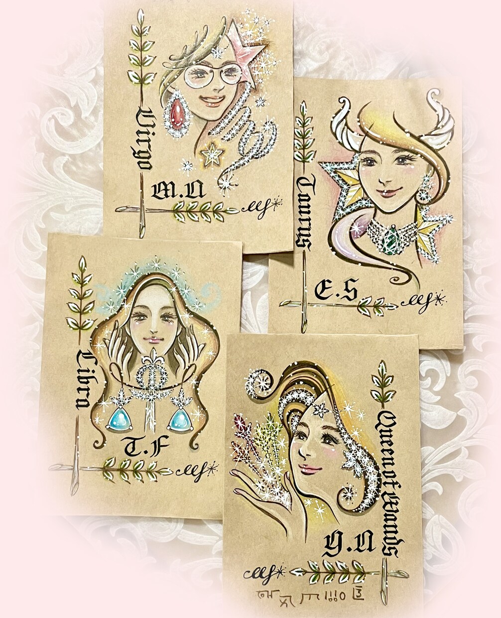 あなたをアンティークテイストでキラキラに描きます OPの複製画はプレゼントにも最適❣ イメージ5