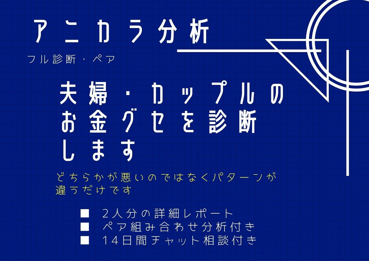 夫婦・カップルの お金グセを診断します どちらかが悪いのではなく パターンが違うだけです イメージ1
