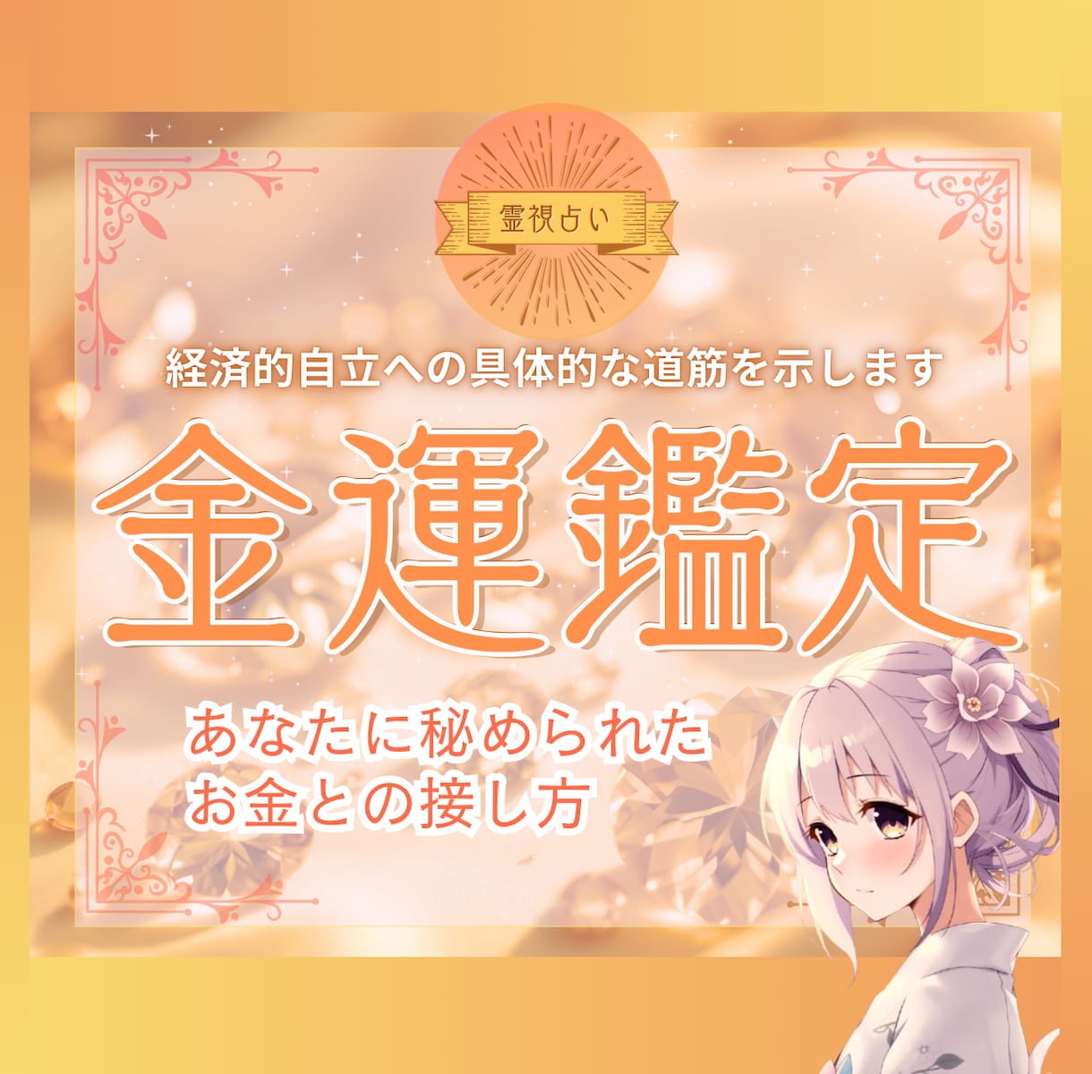 経済的自立への具体的な道筋を魂レベルで導き出します ～霊視×タロットで読み解くあなたに秘められたお金との接し方～ イメージ1