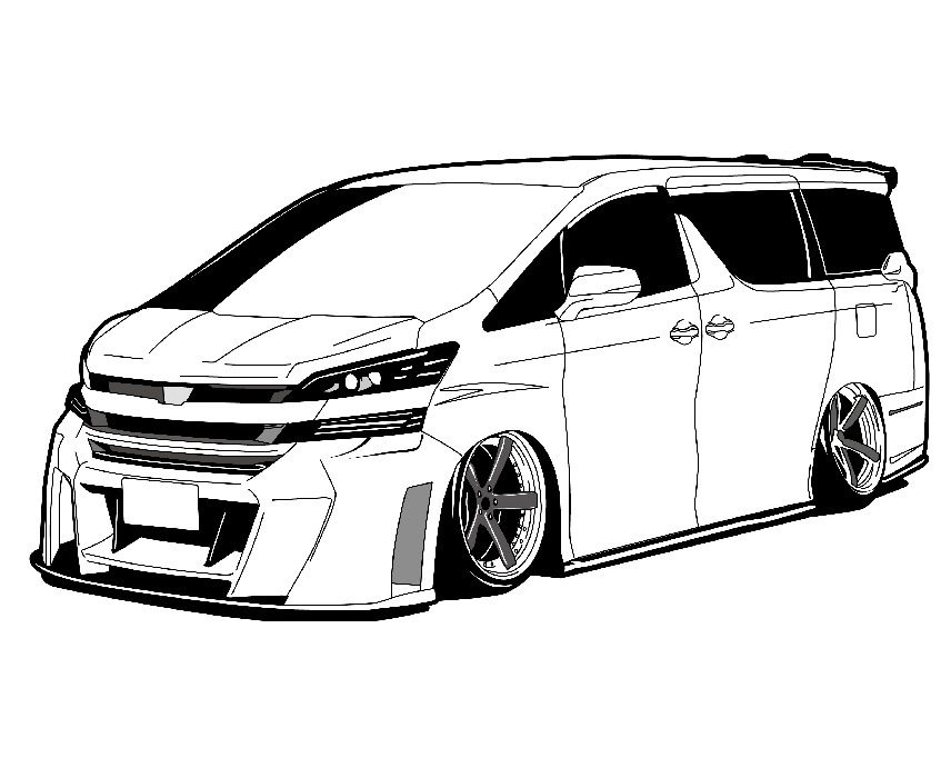 自動車をシンプルなタッチで描きます Tシャツやキーホルダーなどノベルティにも使えるイラストです。 イメージ4