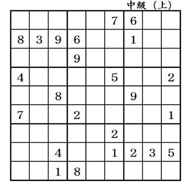 好きな数独と同じ答えの問題を１０問以上作ります １０問の中に難易度が初級から上級までを各２問以上作ります。 イメージ2