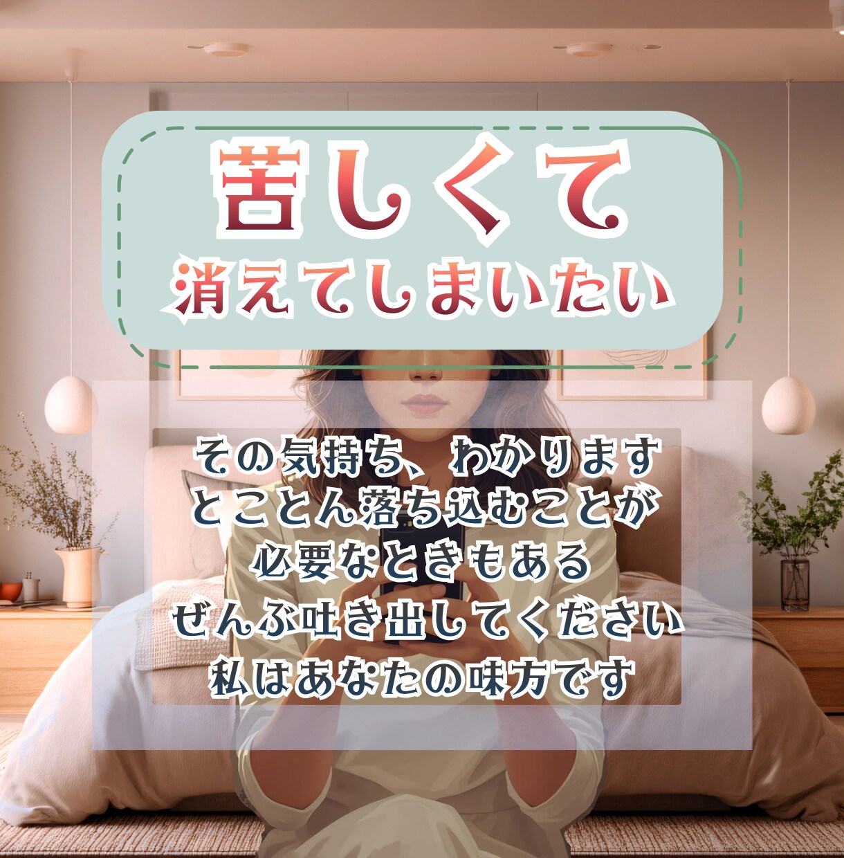大丈夫、あなたの味方！どんなことでもお話聞きます 誰にも言えない弱音／ストレス／悲しみ／痛み／いろんな感情 イメージ1