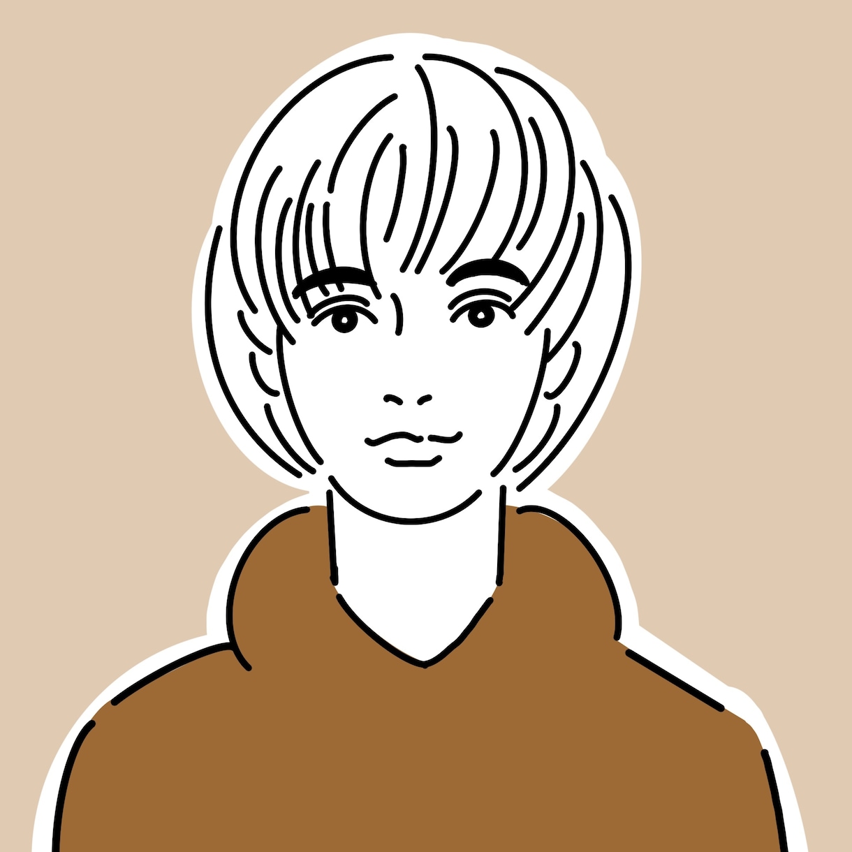 ほどよく似ている似顔絵を描きます SNSや名刺に使える、好印象なシンプル似顔絵です。 イメージ6
