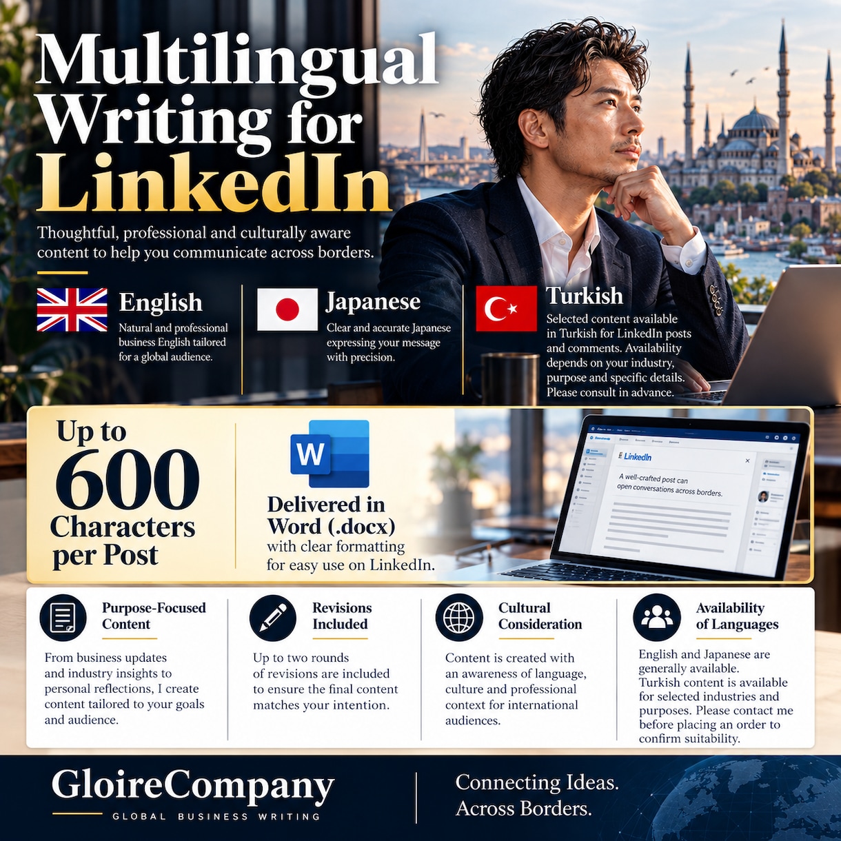 LinkedIn発信設計を個別支援します 世界市場を見据えたLinkedIn発信を実務視点で設計 イメージ5