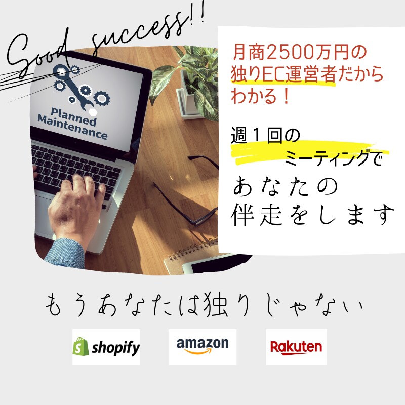 EC運営の伴走をします EC運営者だからわかる！不安や悩みを解消し、目標へ伴走します イメージ1