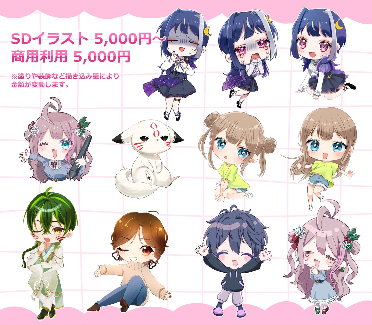 最短2日！SDキャラクターイラスト制作致します SDキャラミニキャラ アイコン・配信素材・グッズ・IRIAM イメージ2