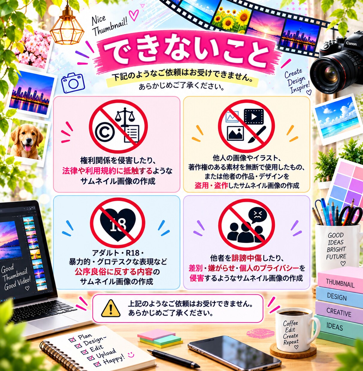 YouTubeサムネイル画像作成致します サムネイル作成にお困りの方必見！ イメージ5