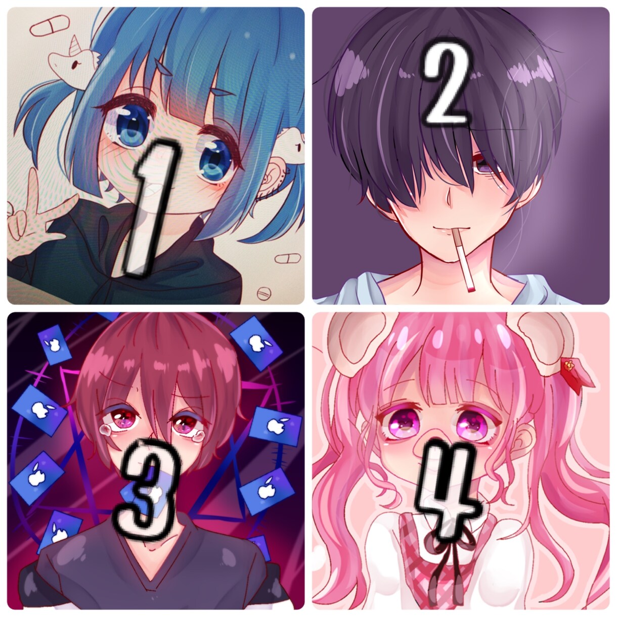 最短1～2日 各種SNSで使えるアイコン描きます ネット配信、歌い手活動してる方その他SNSアイコン欲しい方へ イメージ3