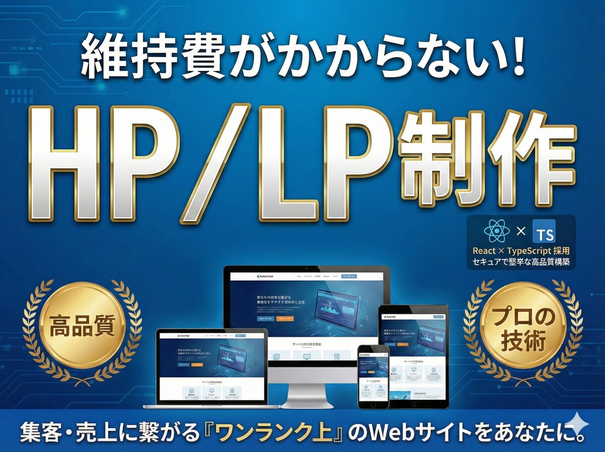 維持費のかからないHP制作いたします 格安でフルスタック制作いたします！ イメージ1