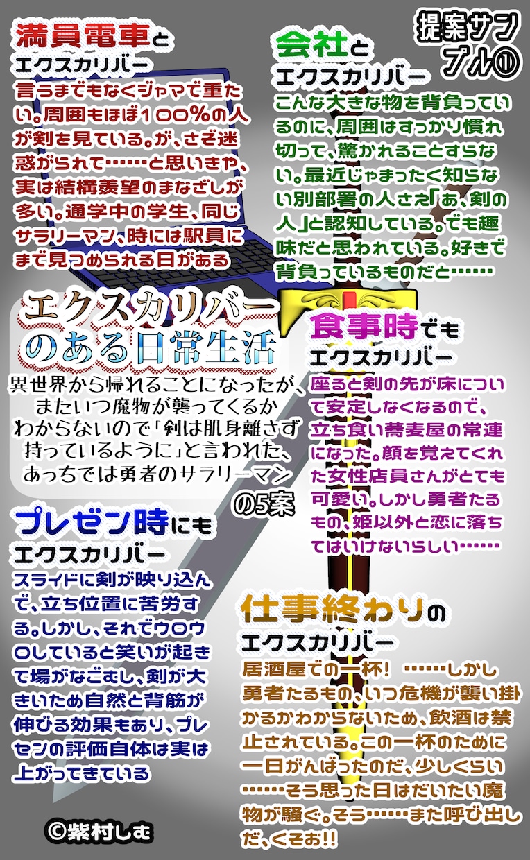 一言のお題 で《5つ》アイディアを提案します 「この思いつき、なんか形にならないかな…」を眠らせず原案に! イメージ3