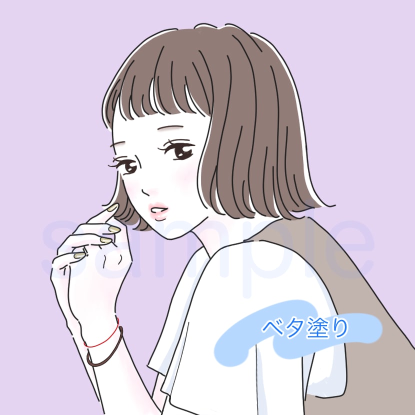 シンプルタッチで好印象なオトナ女子をお描きします あなたの趣味やビジネスにほんのりおしゃれ・かわいいをプラス！ イメージ6