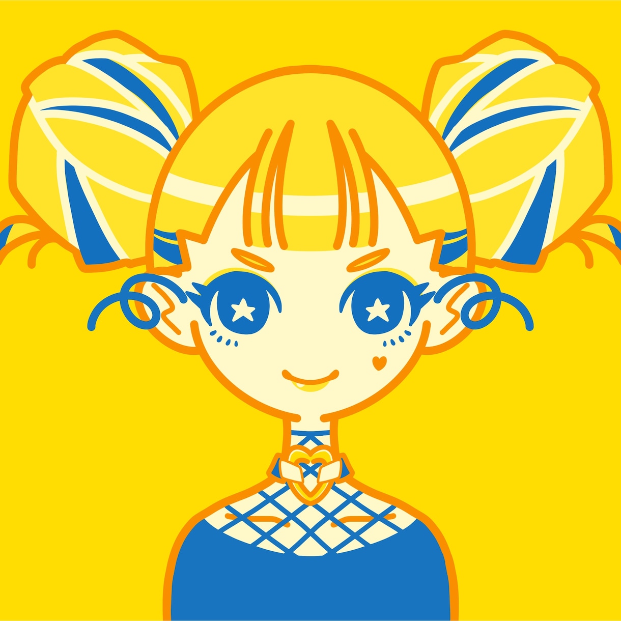 瞳に星を宿したカラフルガールアイコン制作します 瞳に星を宿した【かわいくて強強】な女の子描きます！ イメージ3
