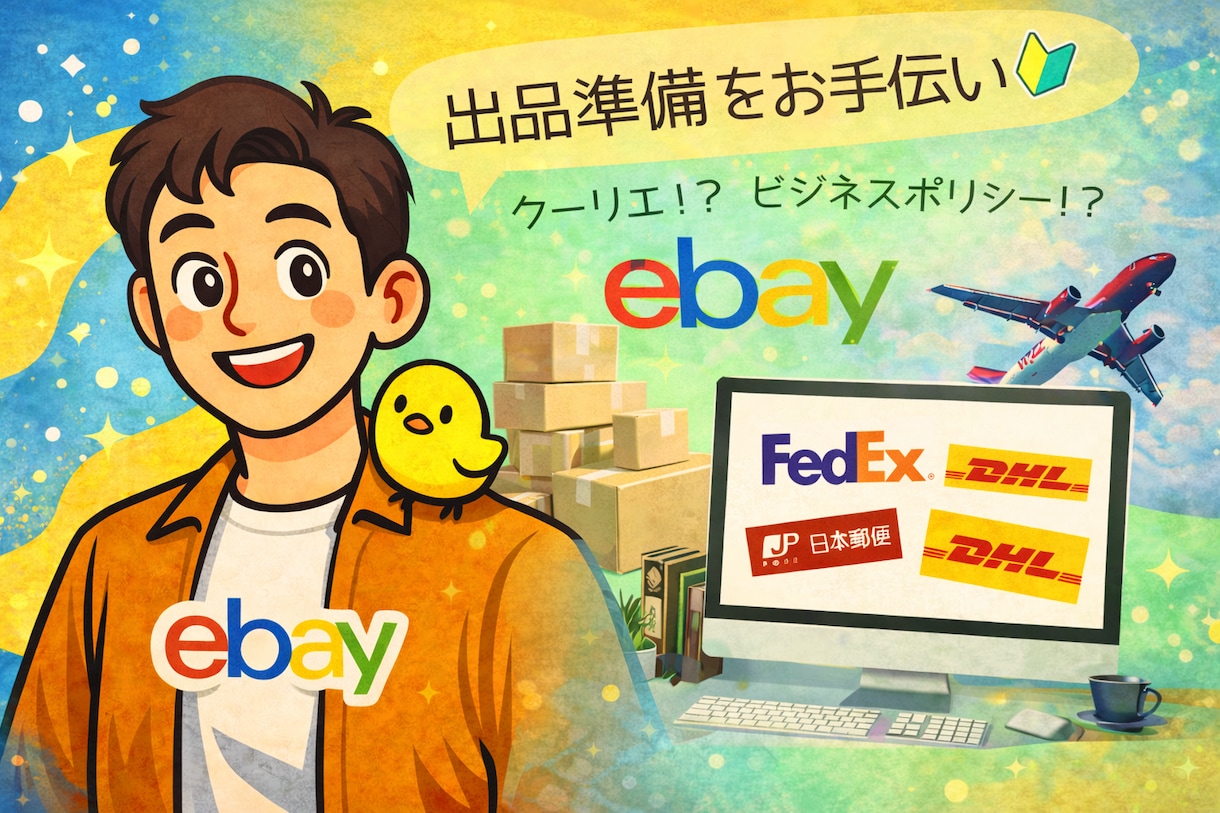 アカウント登録後、出品までの準備をお手伝います 意外と複雑な出品までの登録や設定を分かりやすくサポート イメージ1