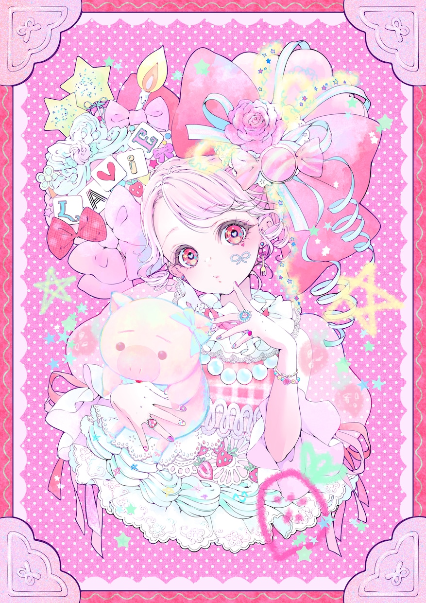 MVイラスト・記念イラスト・グッズ・一枚絵描きます ガーリーでPOPなイラストならお任せください！ イメージ1