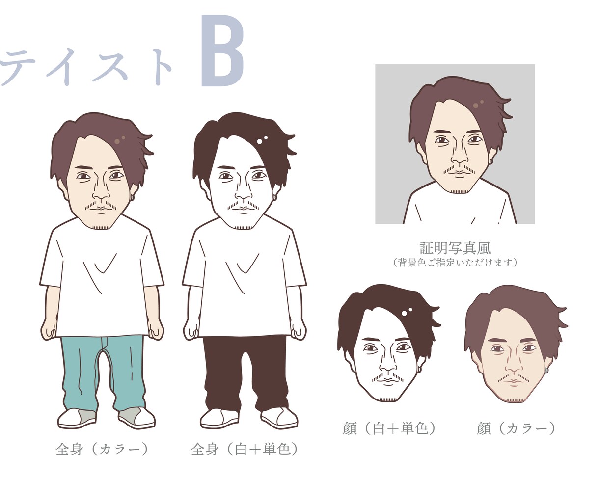 力のかぎり似ている似顔絵を作成いたします SNSアイコン・ご自身のマーク・プレゼントに イメージ8