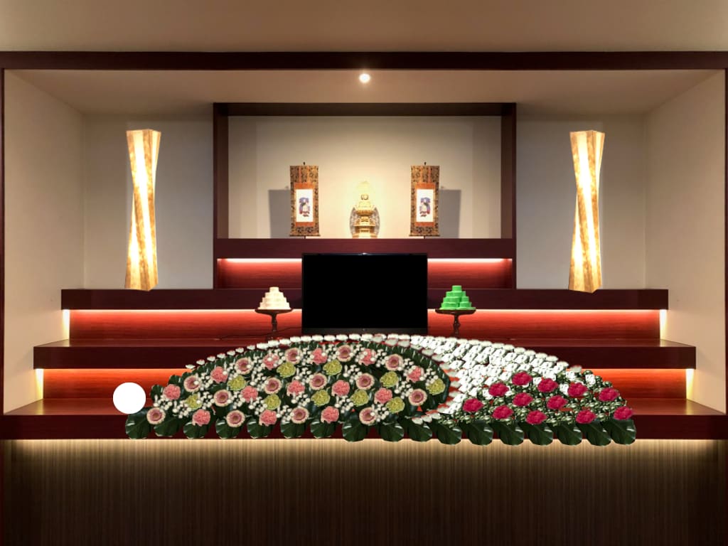 葬儀社様、店舗の花装飾イメージデザインします 生花祭壇のプロだからできるデザイン企画 イメージ1