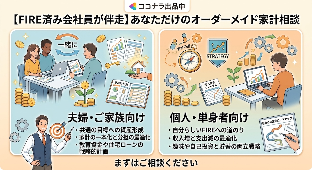 家計のやりくりやお金の悩み相談にのります FIRE経験者なので、お金のお医者さんとしてご利用ください！ イメージ2