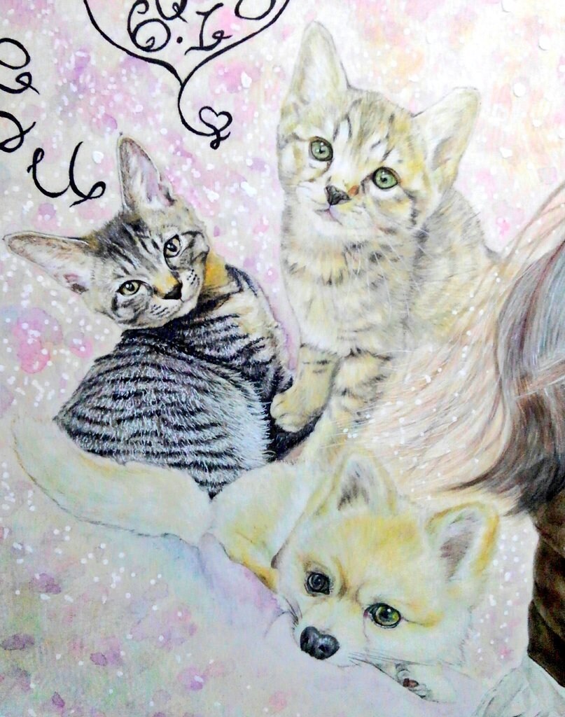 大切な動物(家族)を可愛く描きます リアル系のタッチで明るいイラストに仕上げます♡ イメージ7