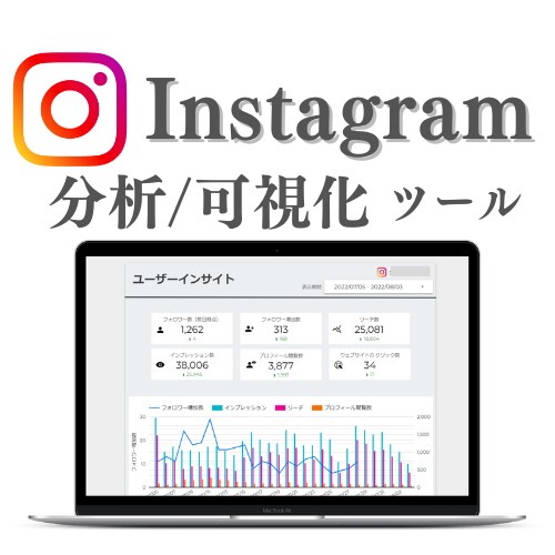 Instagramのデータを自動取得・可視化します Instagramの分析作業を自動化し、アカウント運用を支援 イメージ1