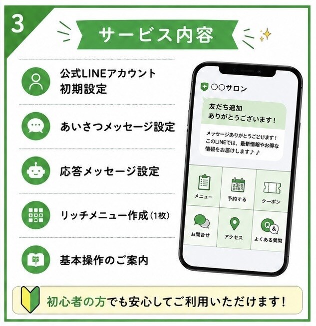 LINE公式アカウントの構築代行を行います ライバルに差をつける公式LINEならお任せ！ イメージ3