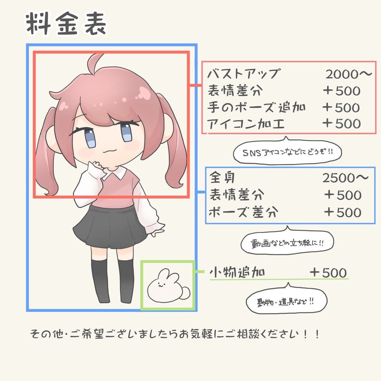 お写真を元にかわいいデフォルメイラスト描きます SNSアイコン・動画などの立ち絵に！ イメージ2