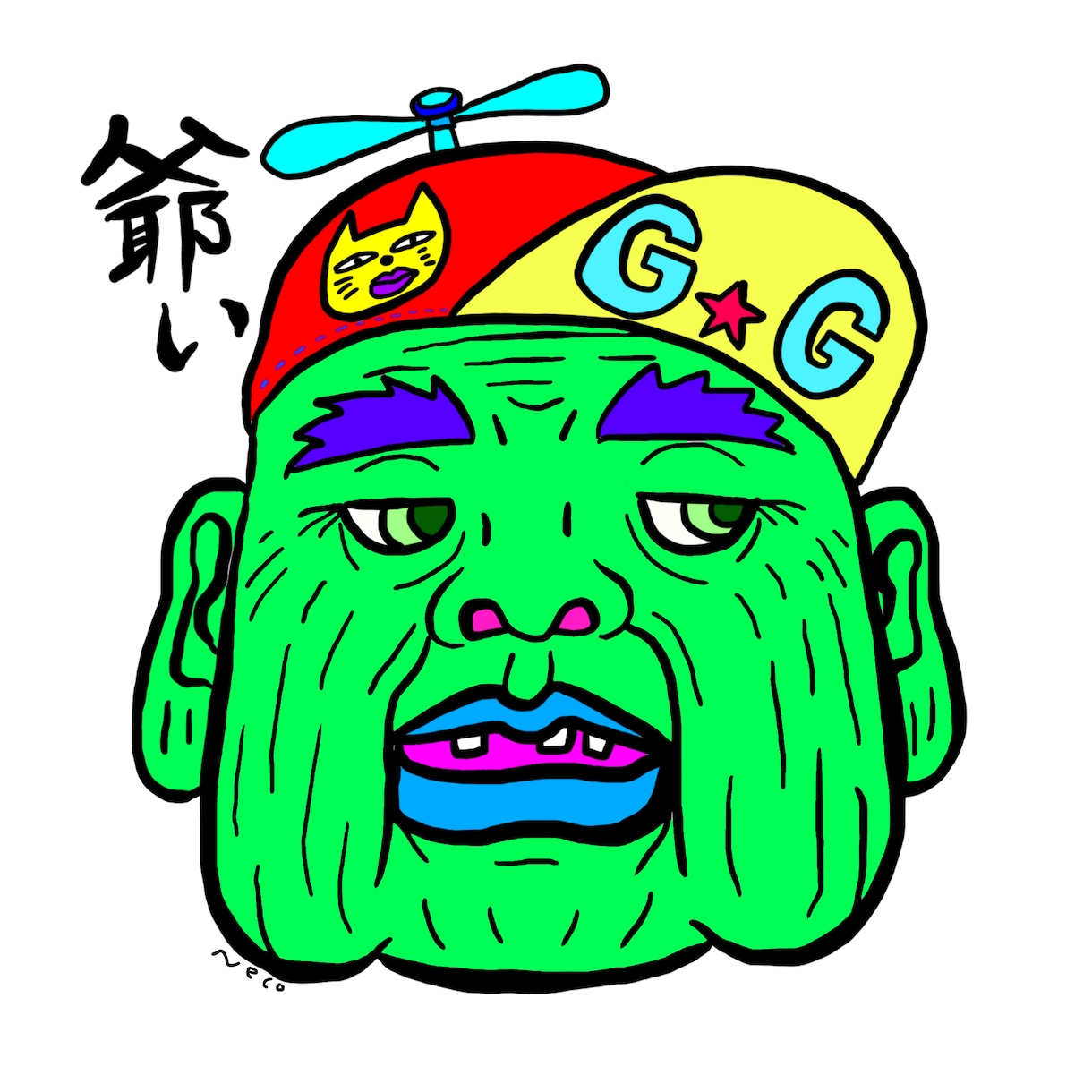 可愛い、キモい、ポップなイラストデザインします 希望を個性的にポップに！SNSなどのアイコンにもつかえます イメージ7
