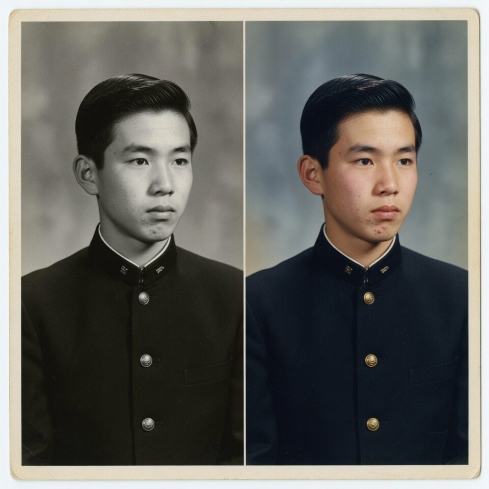 モノクロ写真を高画質にしてフルカラーにします 古い写真もフルカラーに生まれわかります！高画質化も対応！ イメージ3