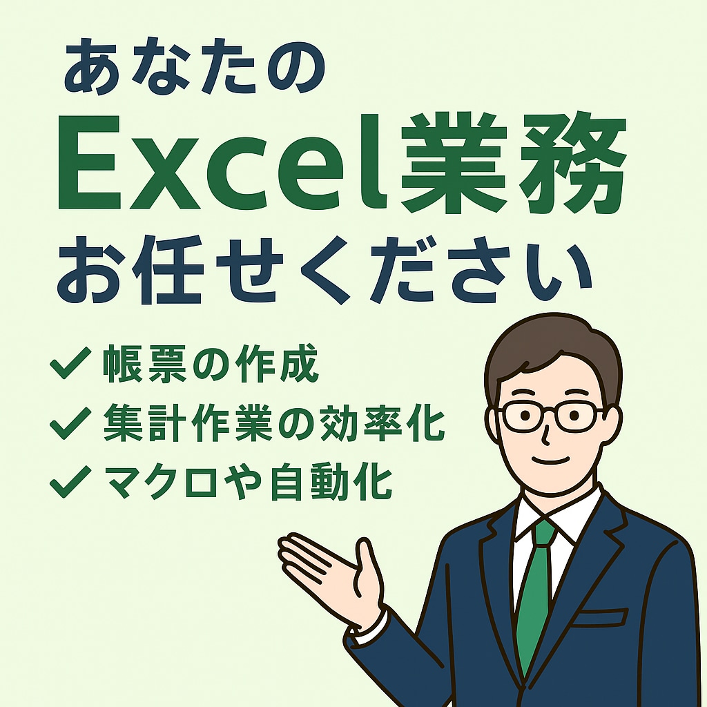 作業自動化！Excelマクロで業務効率UPします 新規出品キャンペーン中！何でもご相談ください！ イメージ1