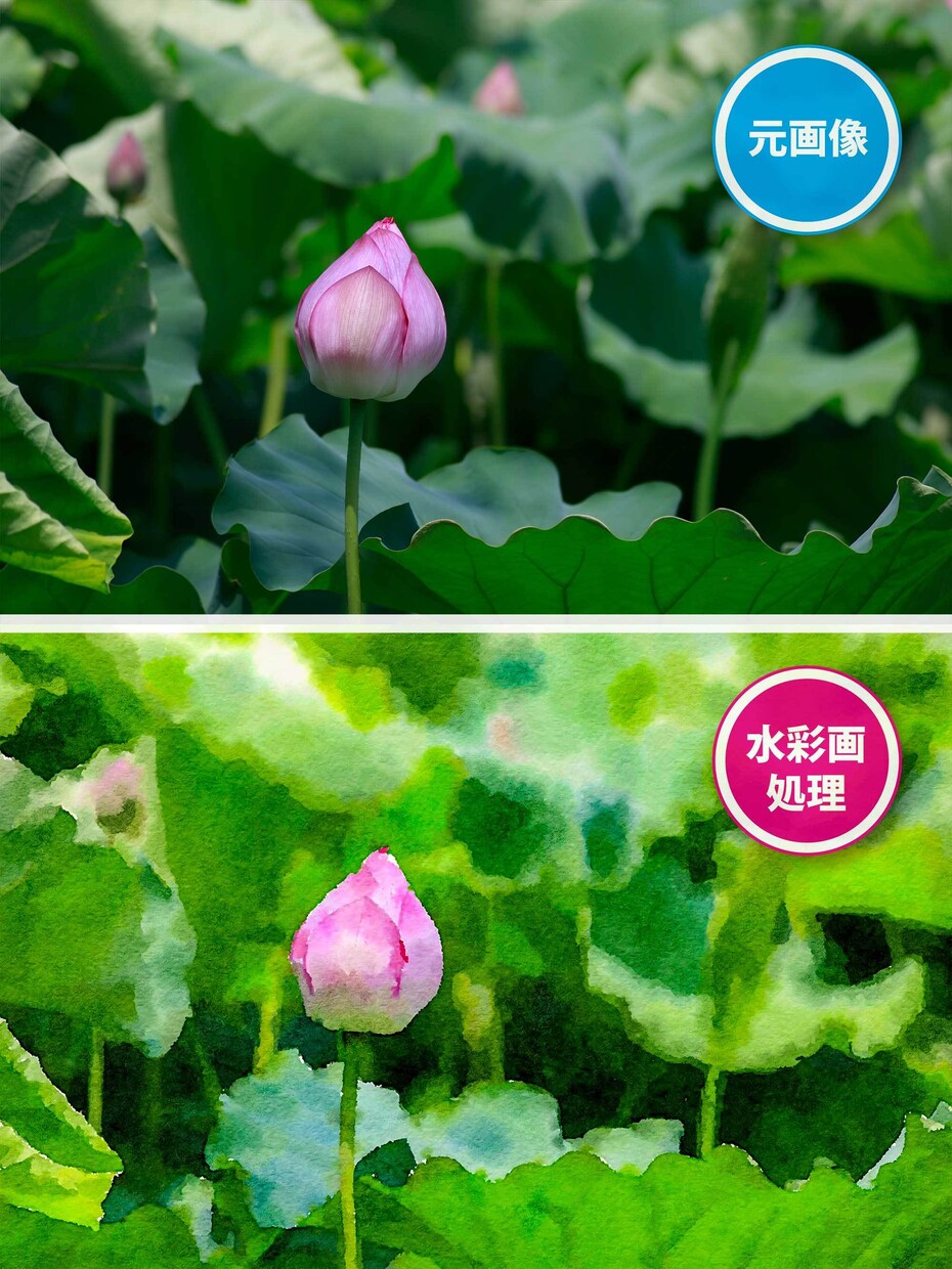 水彩画イラストを写真から制作。すぐ納品します 柔らかさを演出する画面に! また肖像権回避にも有効! イメージ3