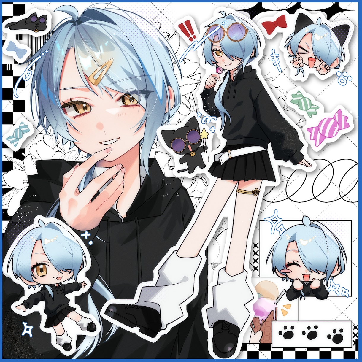 ペアも可能！詰め込みイラストお描きします キャラや好きなものが詰まった1枚です！ イメージ6
