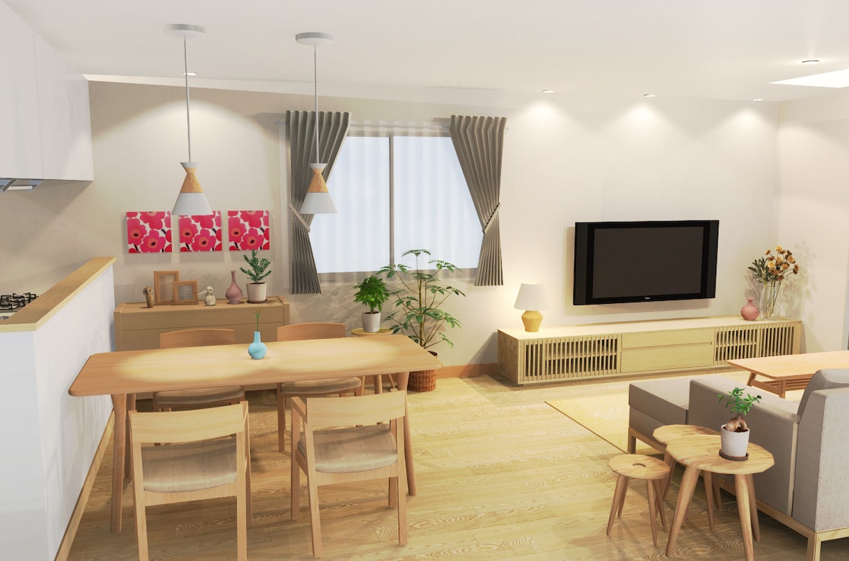 お家時間が楽しくなるお部屋をコーディネートします 3Dパース、アドバイス付きでわかりやすい！ イメージ3