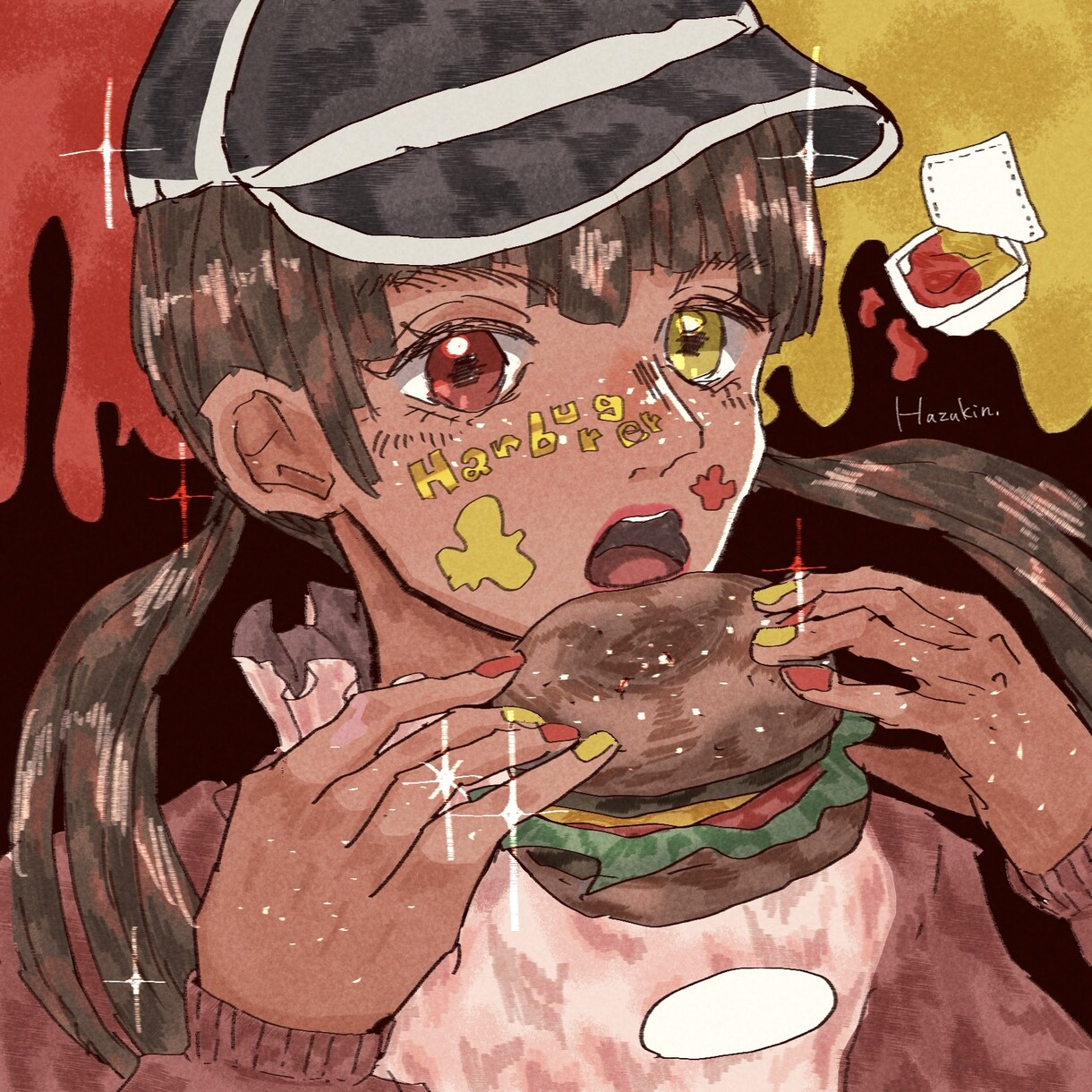 どこかポップでレトロな手描き風イラスト描きます ポップでレトロなSNSアイコン承ります！！ イメージ3