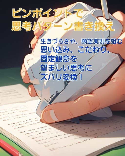 ピンポイントでご希望の思考パターンに書き換えます 変えられない思い込みや、繰り返す負のパターンにお悩みの方へ イメージ1