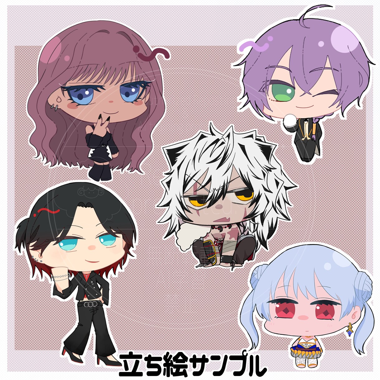 ミニキャラ作成ます 可愛いミニキャラ作成させていただきます イメージ3