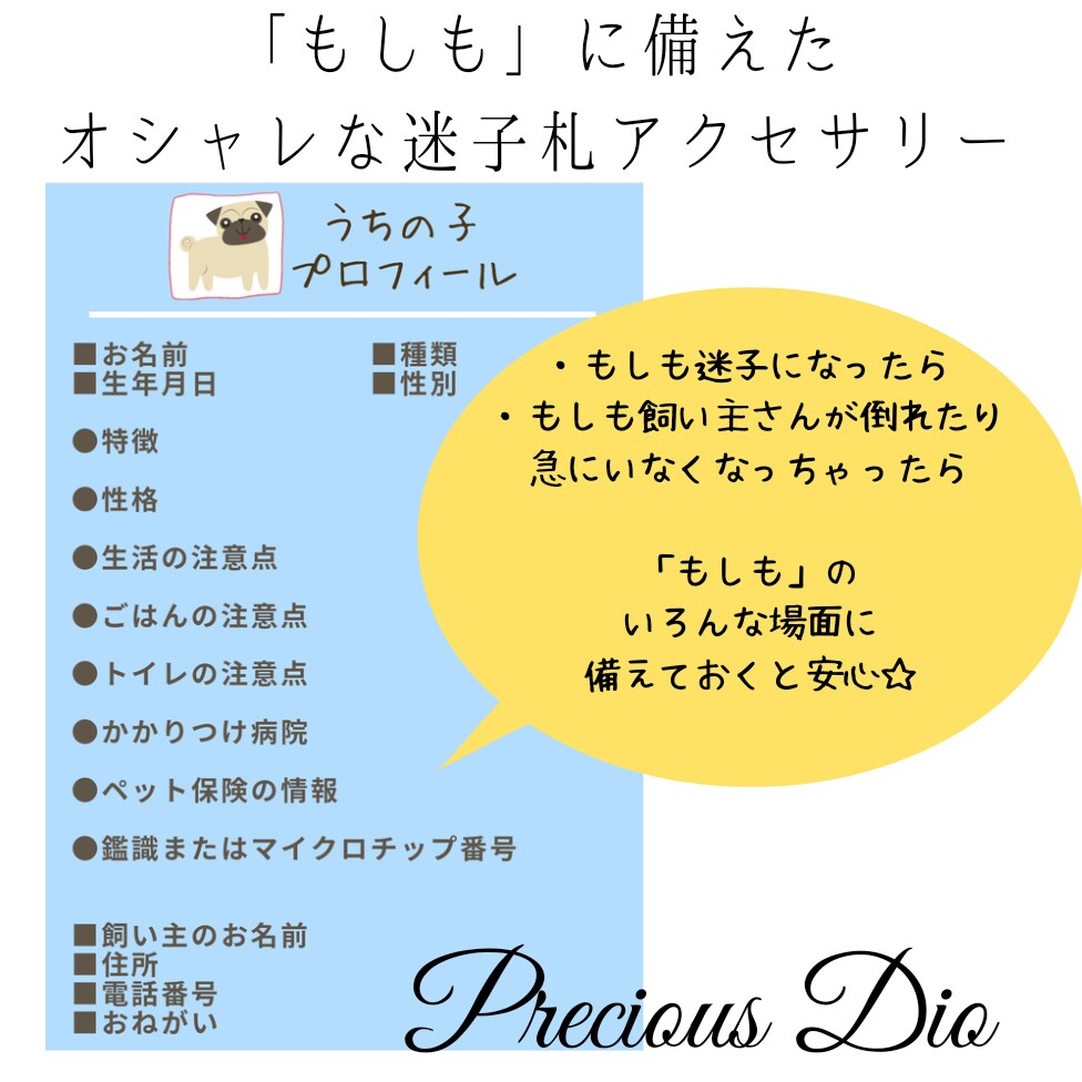 もしもの時の迷子札！プロフィールを入れられます うちの子プロフィールが入る迷子札☆持ち歩く遺骨入れにも＊ イメージ3