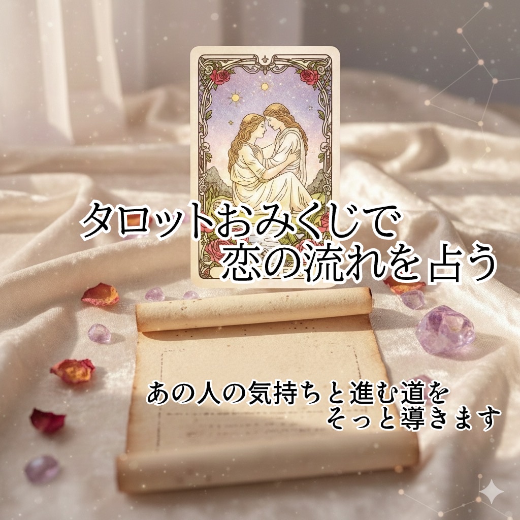 気になる相手の恋の行方をタロットで読み解きます 気になる相手の気持ちと恋の行方をタロット1枚で丁寧に イメージ1