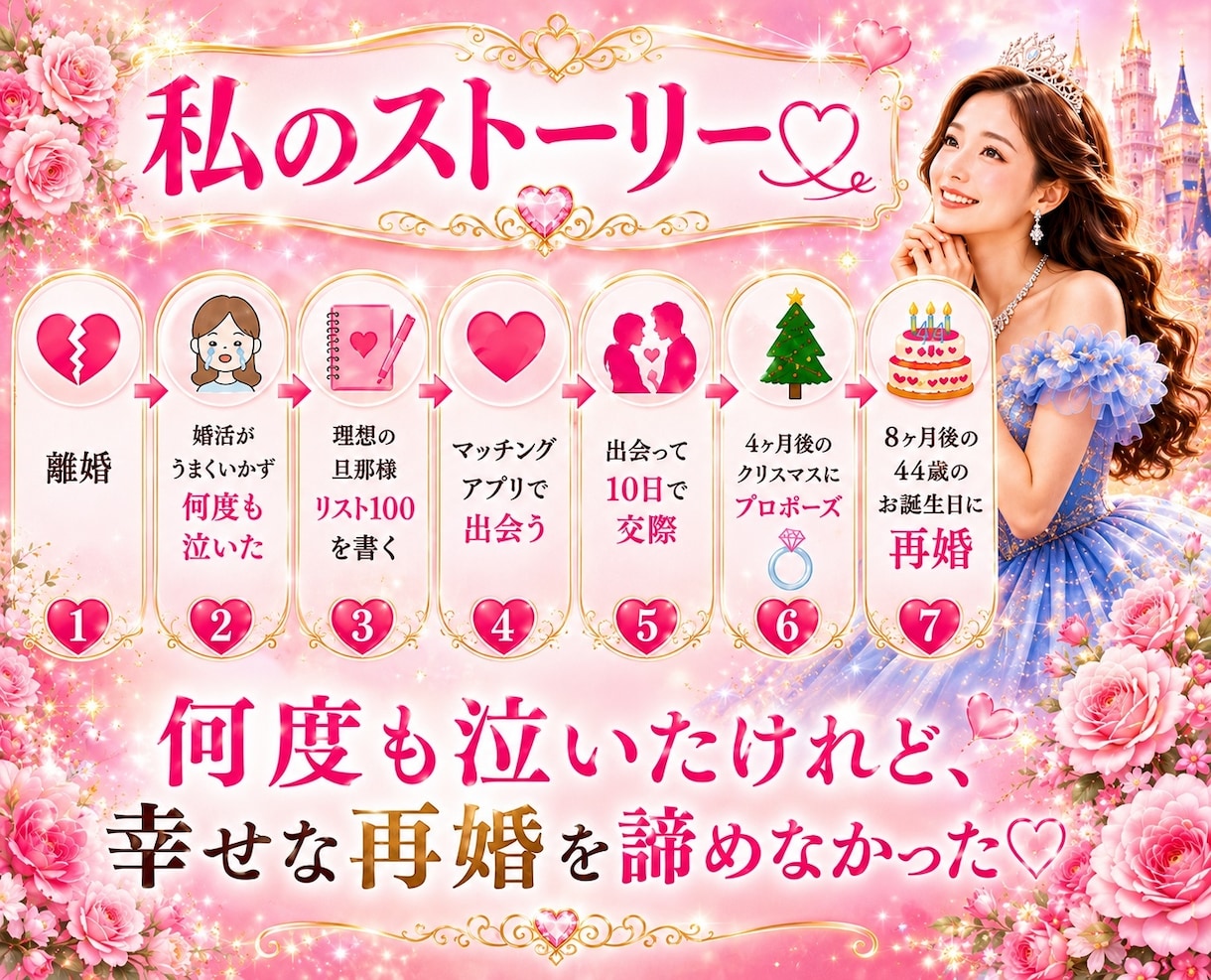 再婚経験者が全力応援♡します マッチングアプリで子連れ再婚経験者です♡再婚サポート実績あり イメージ2