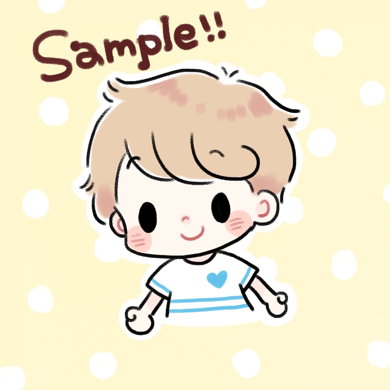 ゆる可愛い♫似顔絵風アイコン作成いたします ほんわか癒される、あなたらしいアイコンをお作りします！ イメージ2