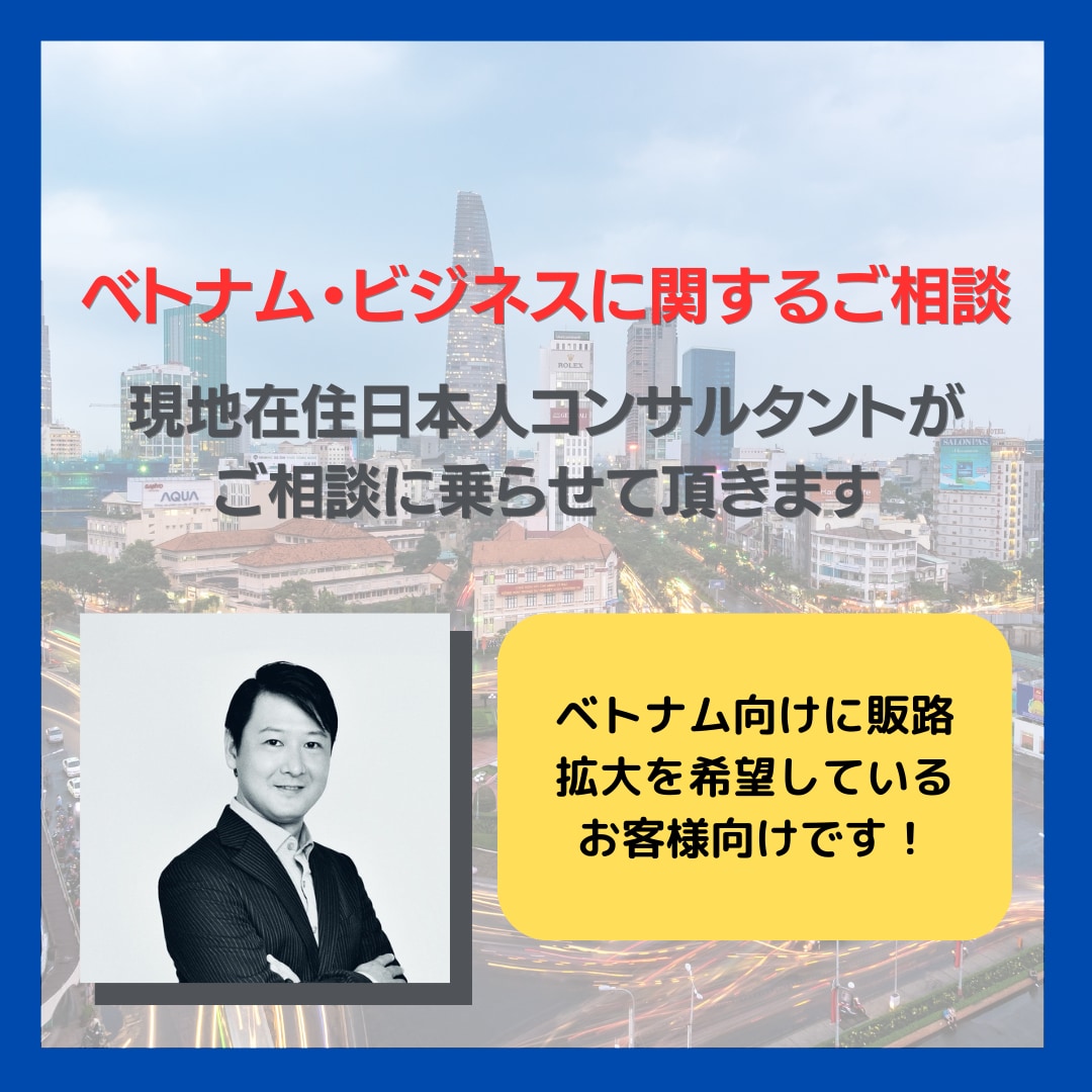 ベトナムビジネスに関する御相談に乗ります 現地在住日本人の視点で、アドバイスを差し上げます イメージ1