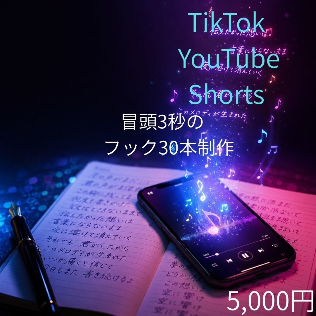 TikTok・Shortsフック制作 します 冒頭3秒で心をつかむ言葉を制作します イメージ1