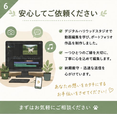 SNSショート動画を編集します SNS動画を丁寧・迅速に編集します イメージ6